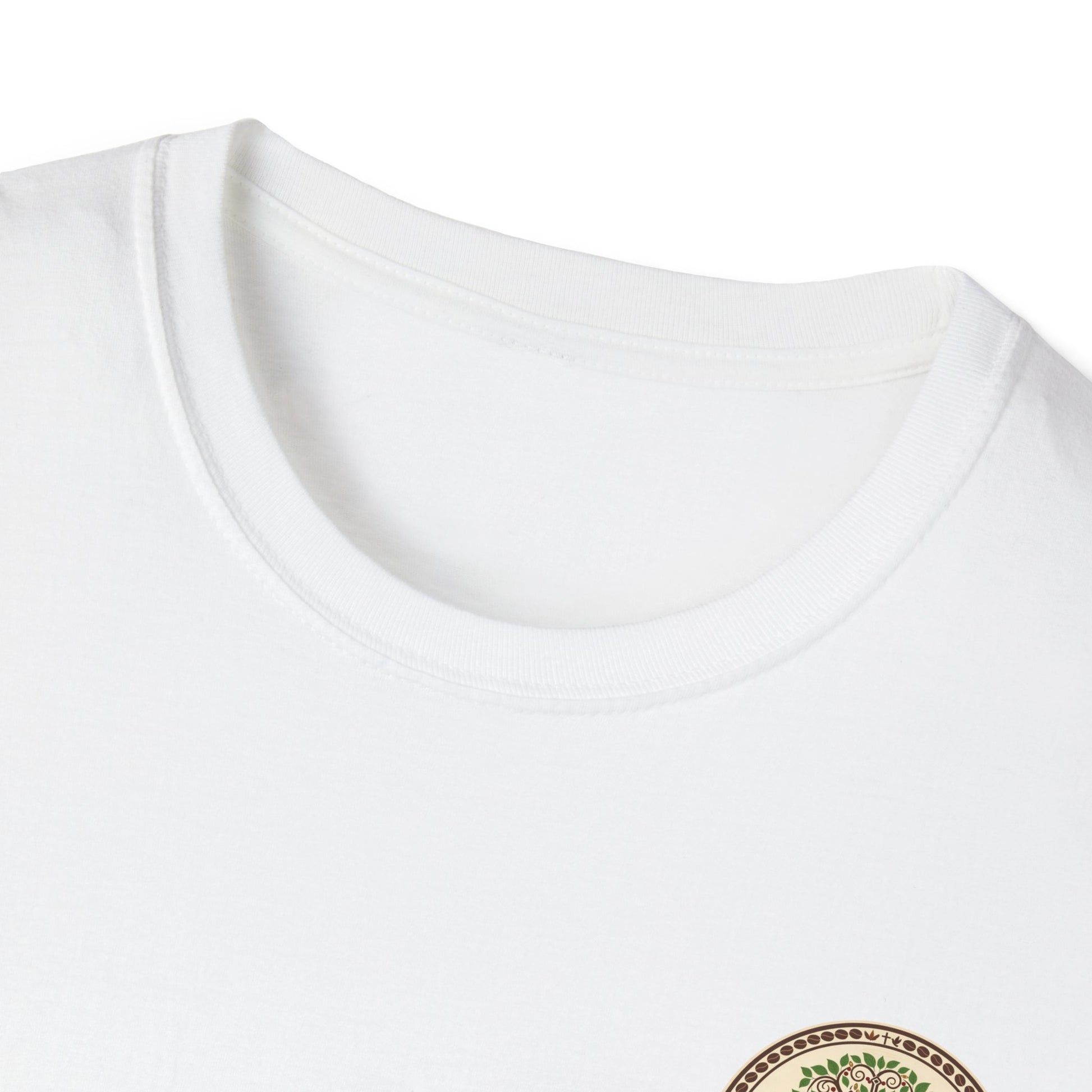 Firm Ground Coffee and Jesus t-shirt back design with faith-based message