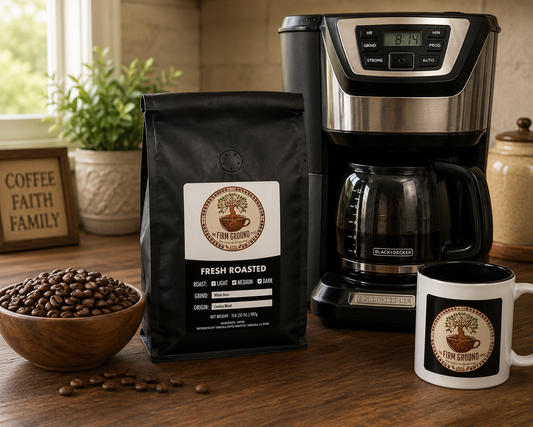 Firm Ground Coffee The Cowboy Blend | Bold Dark Roast Coffee for Faith & Ranch Life